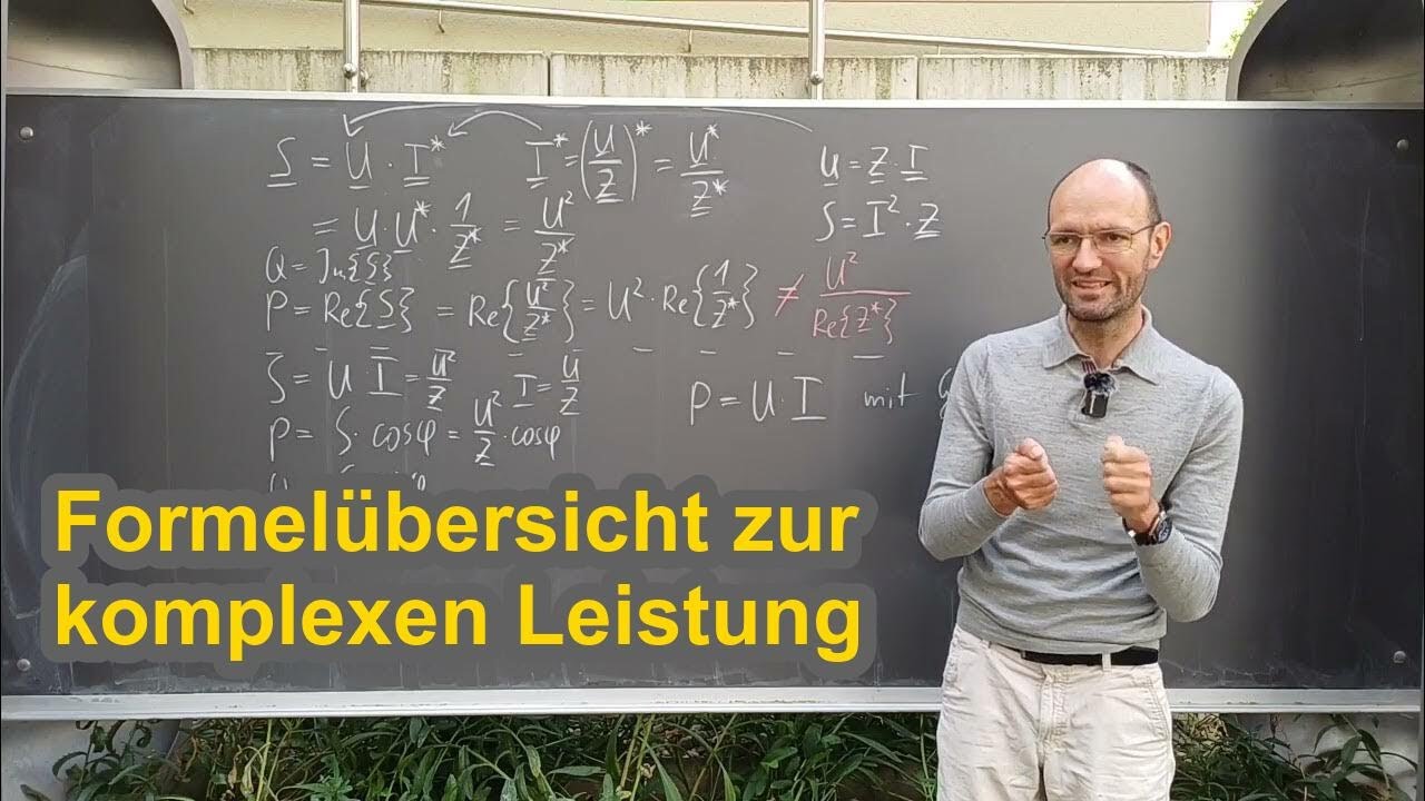 Herleitung und Diskussion einiger Formeln zur komplexen Leistung und zur Effektiv- und Spitzenwerten