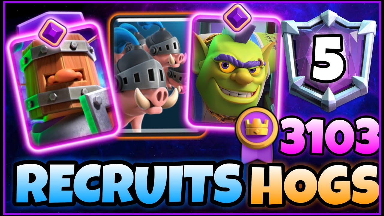 #5 IN the World🌍 with Recruits Royal Hogs Deck.!