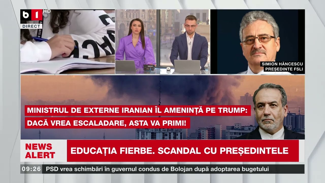 BOICOT ÎN EDUCAȚIE  REVOLTA DASCĂLILOR. S. HĂNCESCU, FSLI, CU DETALII_Știri B1TV_9 mar. 2026