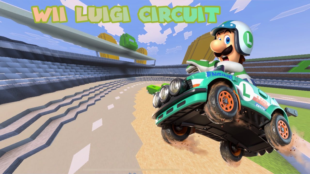 Wii Luigi Circuit-Mario Kart In Minecraft