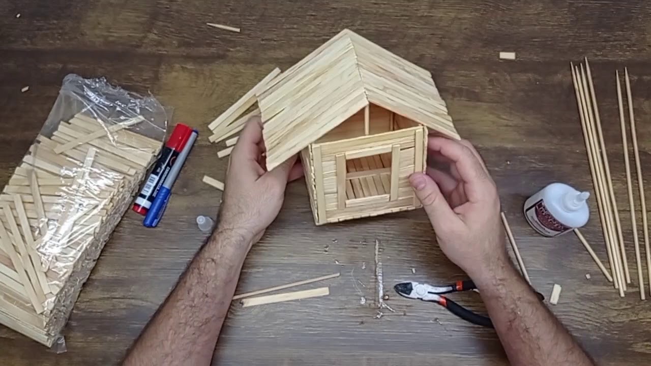 CASINHA DE PASSARINHO COM PALITO DE PICOLÉ (FAÇA VOCE MESMO)