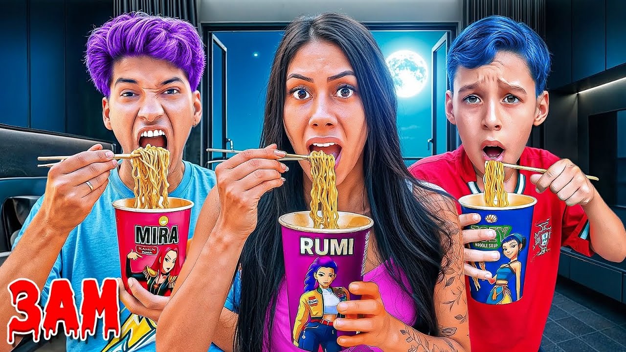 NUNCA COMA O LAMEN DAS GUERREIRAS DO K-POP ÀS 3 HORAS DA MANHÃ *o pior aconteceu 