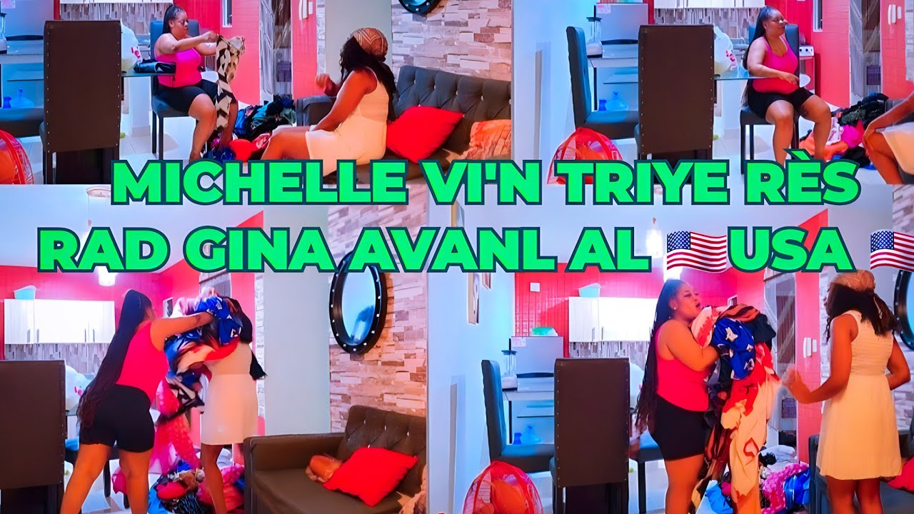 Michelle al triye rès rad kay Gina ,avan Gina al USA 🇺🇸 ,koz Maril pa bal lajan(Prank)