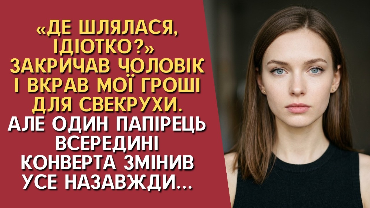 «Де гроші, ідіотко?!» Чоловік пограбував мене заради мами, але жорстоко поплатився...