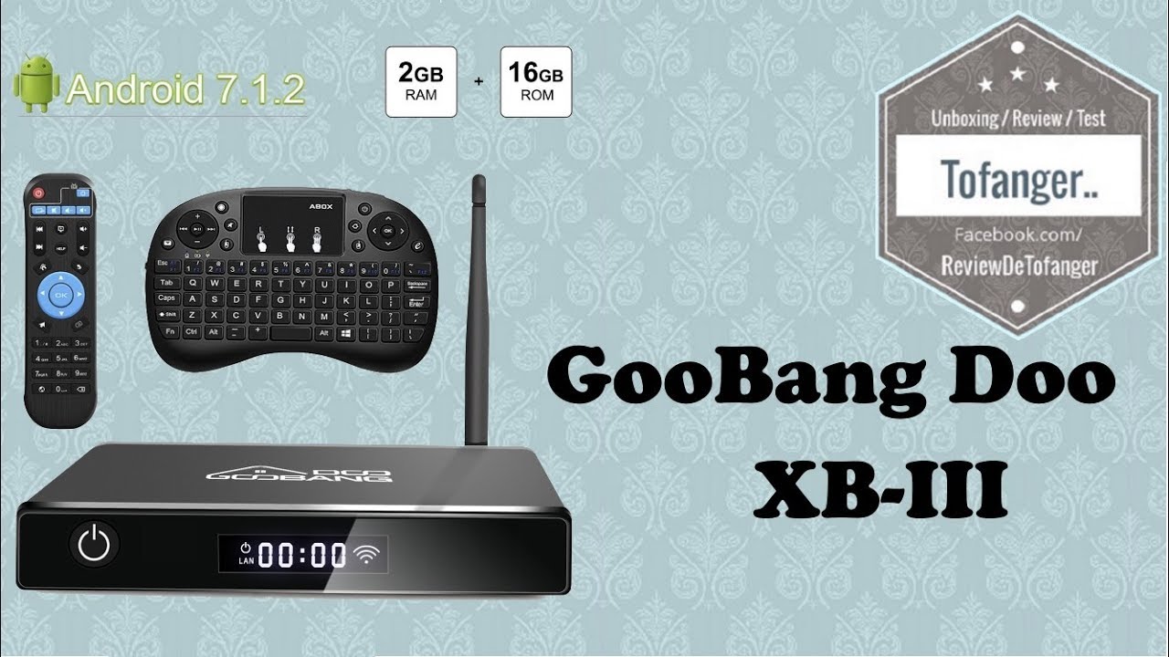 XB-III GooBang Android TV Box 7 - Smart Box TV + Rii