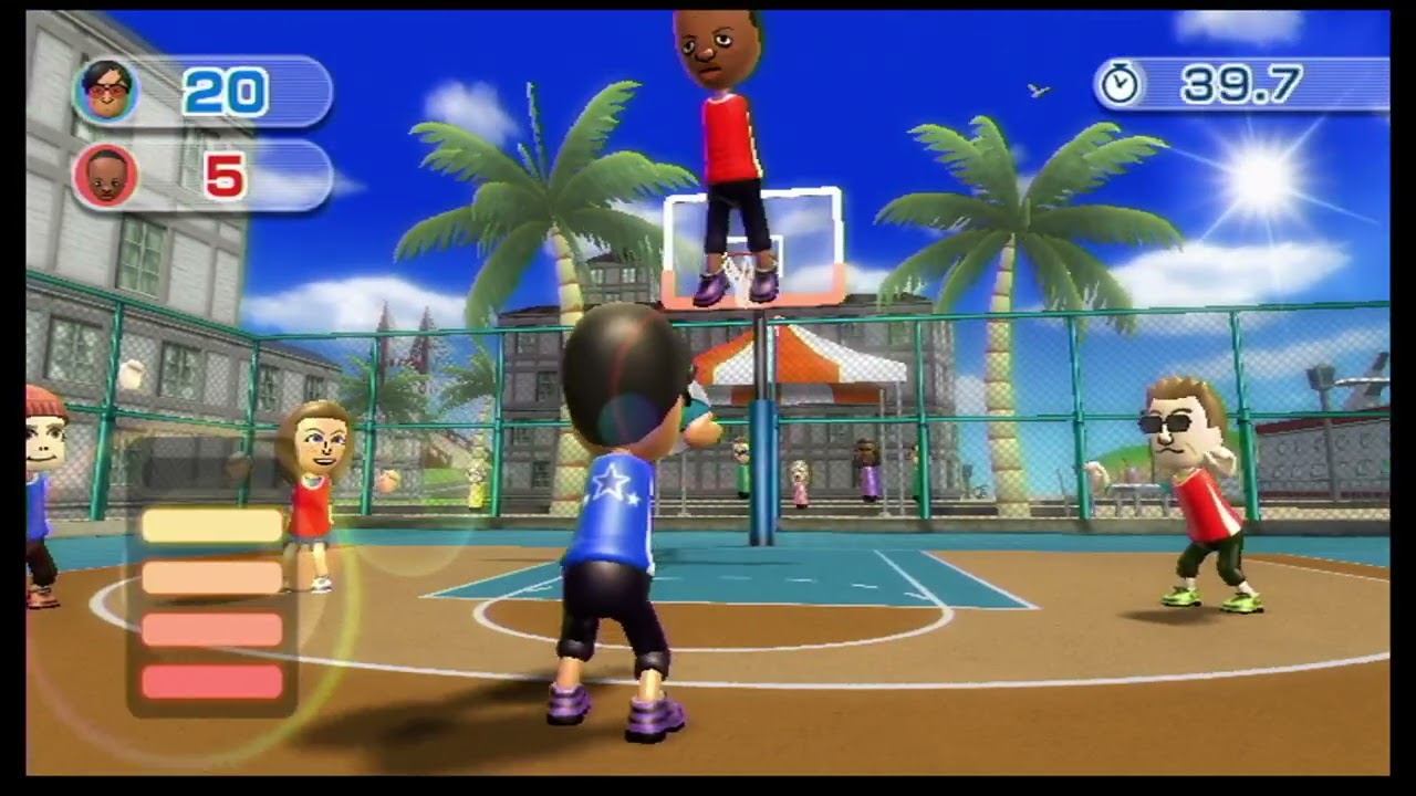 Wii Sports Resort - Basketball Samu Vs. Theo (2500)