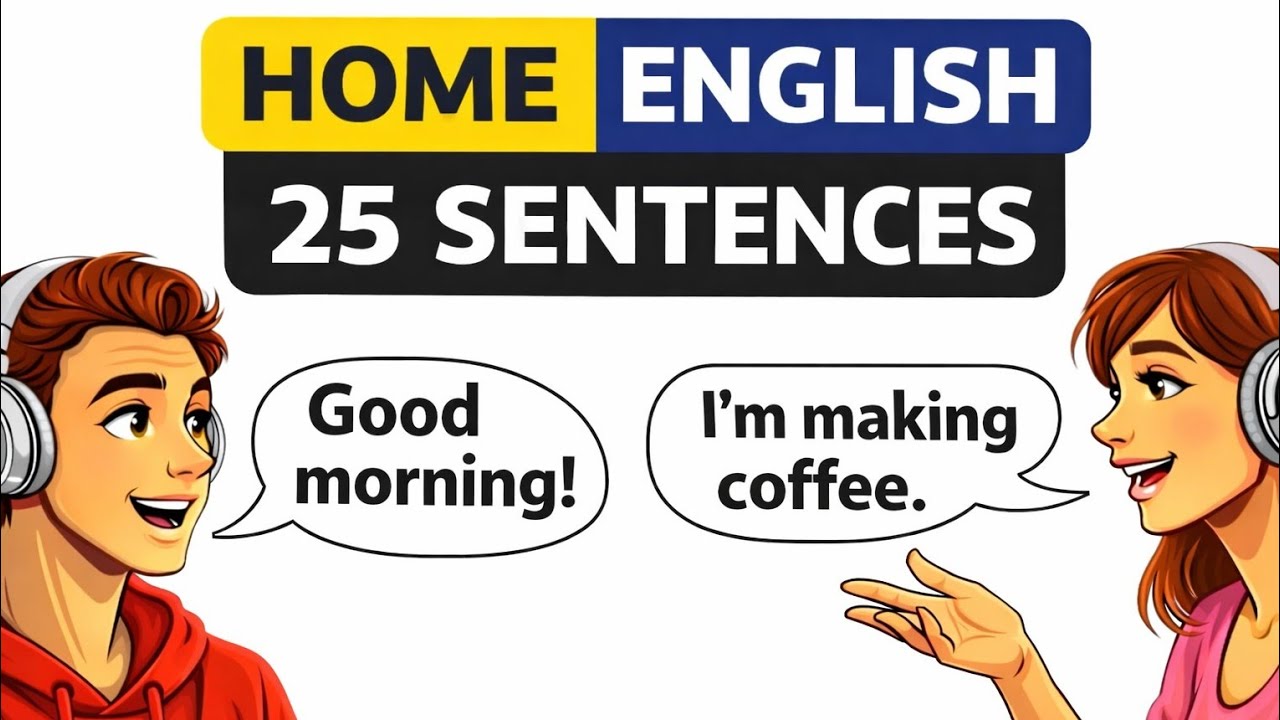Speak English Every Day | 25 Daily Sentences for your Home Routine 
