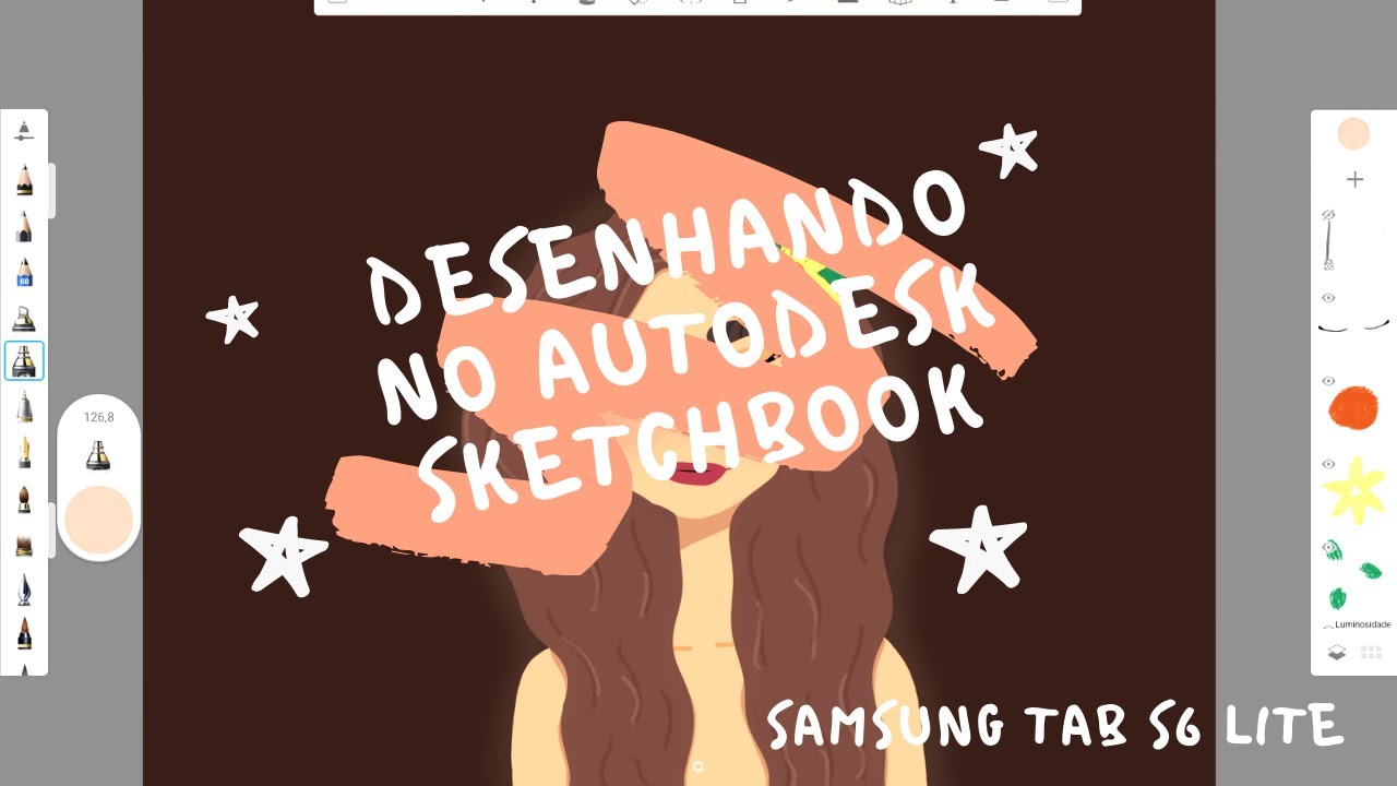 Desenhando no Autodesk SketchBook Iniciante | Samsung Tab S6 Lite