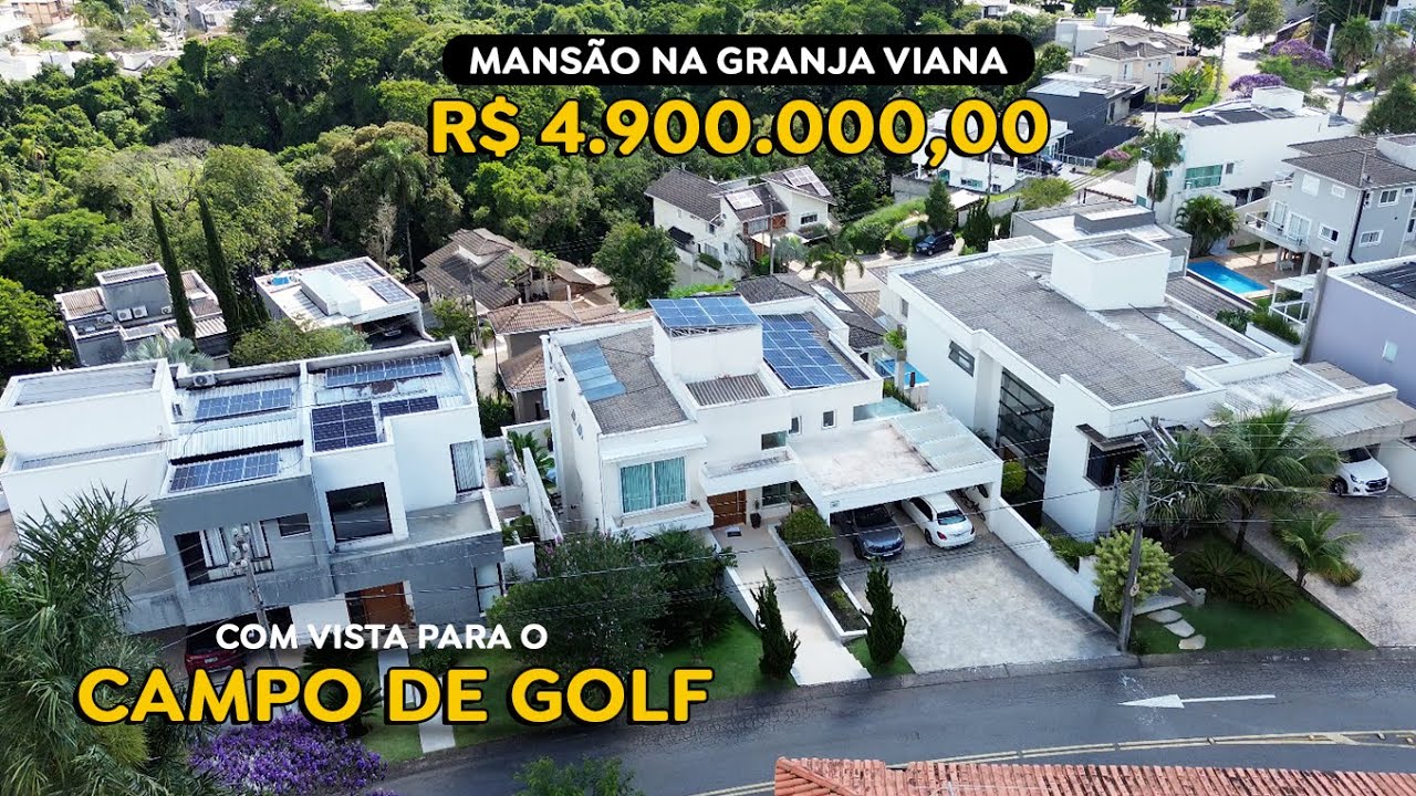 MANSÃO com VISTA PARA O CAMPO DE GOLF no Condomínio Golf Village - Granja Viana - SP