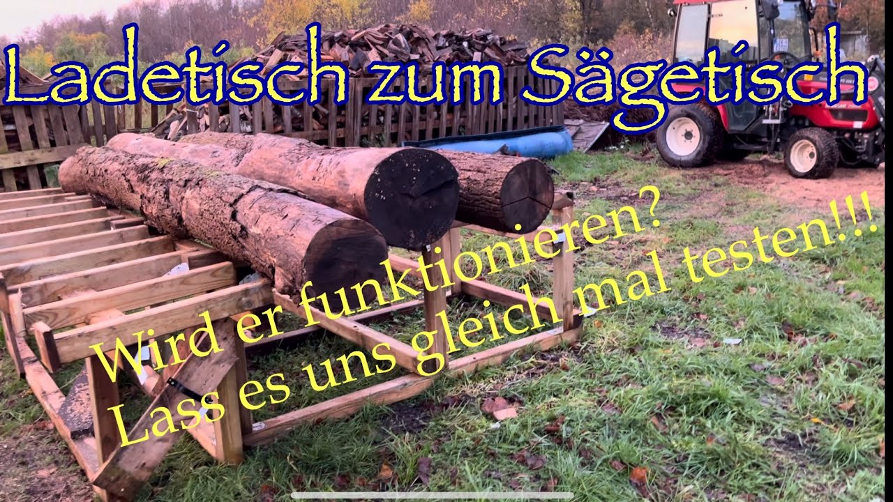 Brennholz machen - schnell und einfach mit S&auml;getisch f&uuml;r Stammholz