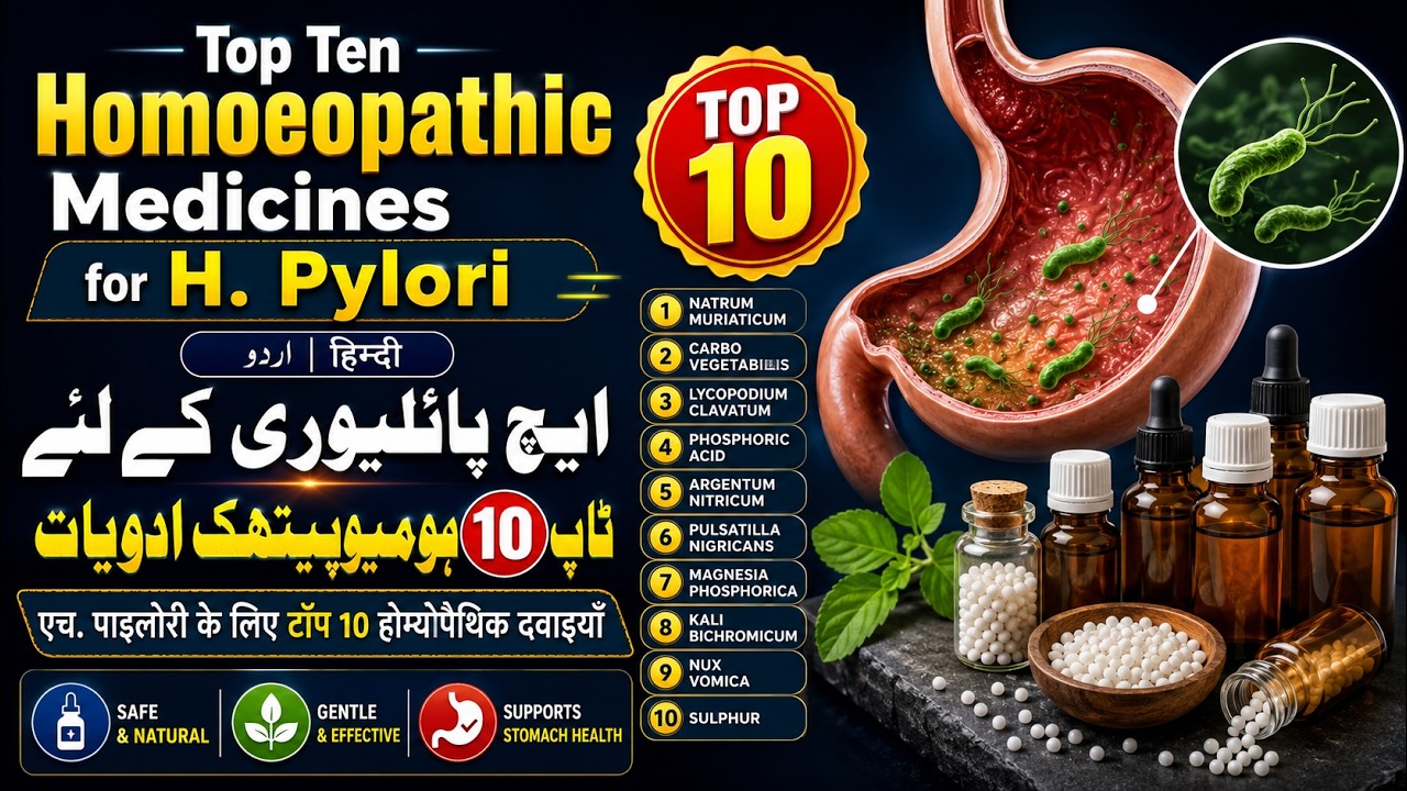 Top Ten Homoeopathic Medicines for H. Pylori | اردو | हिन्दी | Dr Ahmed Ejaz Official