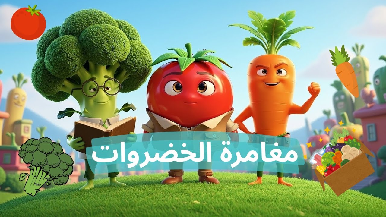 🌟 مغامرة الخضروات الثلاثية الأبعاد | قصة صداقة وشجاعة للأطفال والكبار