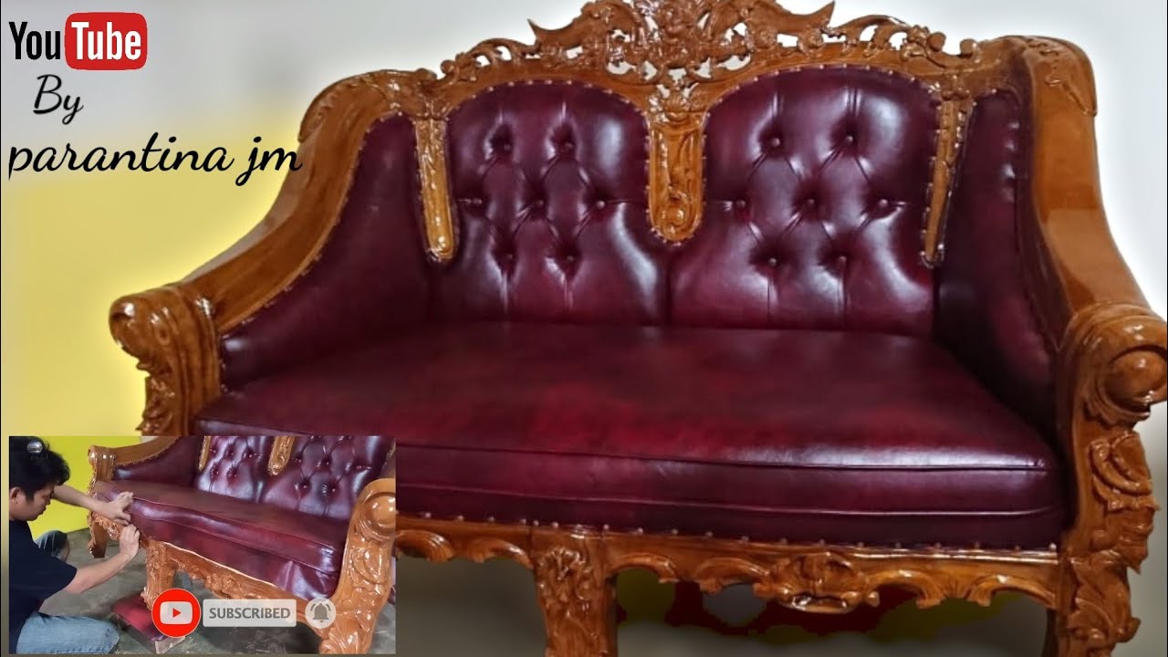 cara memasang kain kursi ukiran Jepara || kursi ganesha 2 dudukan || tutorial memasang kain sofa