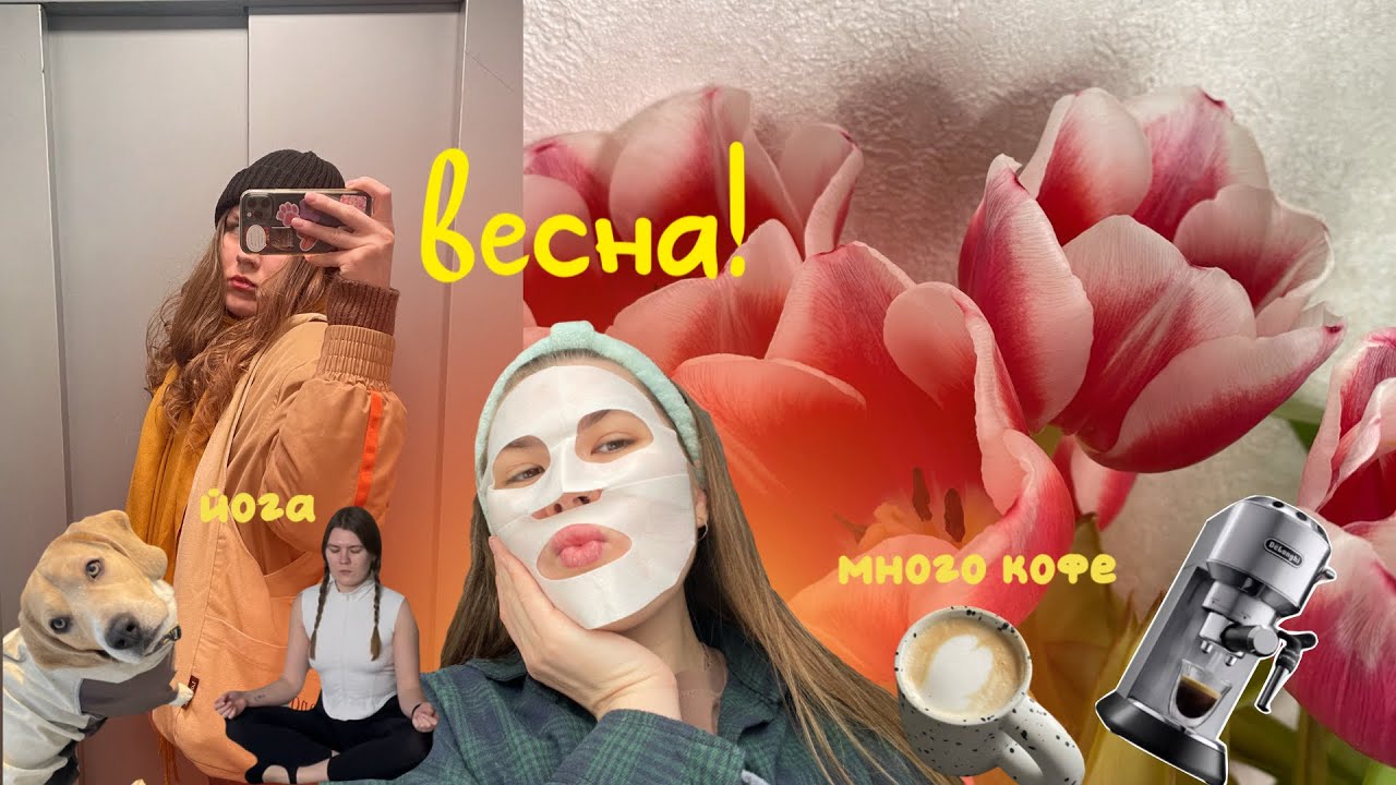 долгожданная весна | день из жизни с собакой и котом | читаю | йожусь | пью кофе ☀️🧘🏼‍♀️☕️