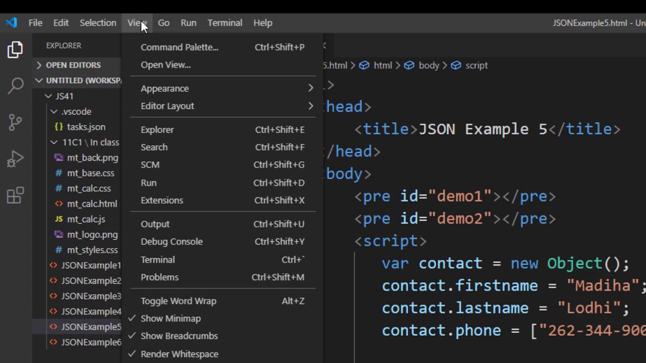 Microsoft Visual Studio Code &mdash; как просмотреть HTML-код в браузере