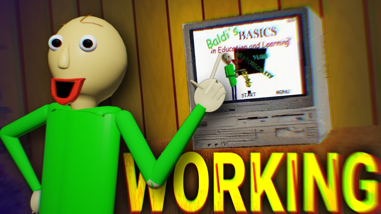 Playing Baldi’s Basics INSIDE Baldi’s Basics Plus (With WORKING Computers Mod)