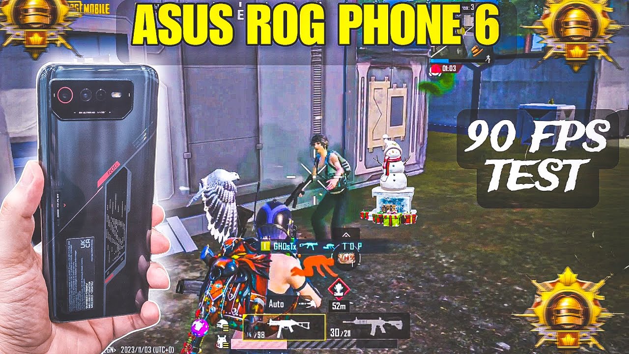 ASUS ROG PHONE 6 PUBG TEST 😱 90 FPS WITH FPS METER