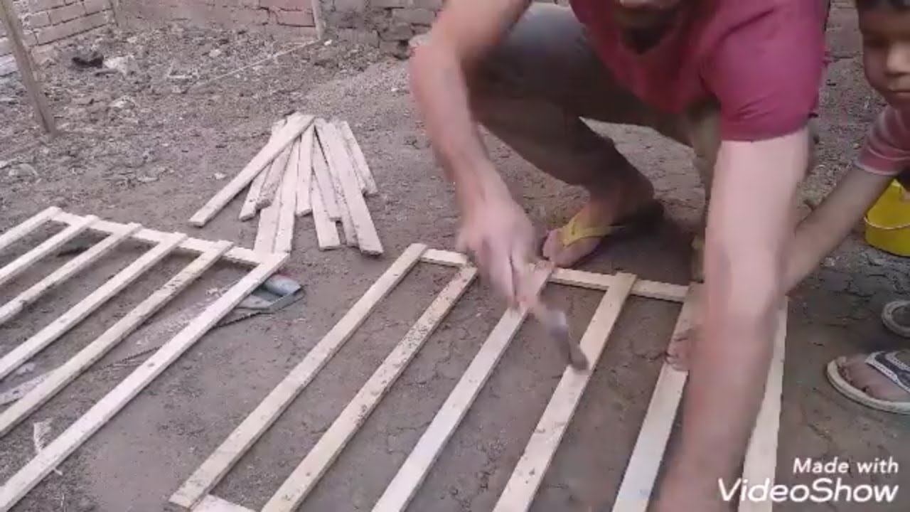 عملت مكبه للديك الهندي بسدايب الخشب بطريقه سهله وبدون تكفله وأمتن من المكبه الجريد