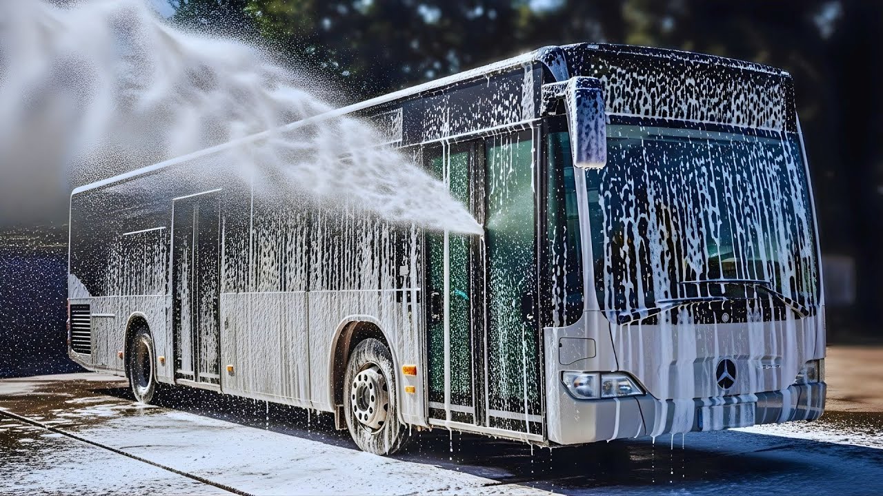 Mercedes-Benz Citaro Bus Extreme Foam Wash 🚍💦 | Deep ASMR AI Cleaning Restoration