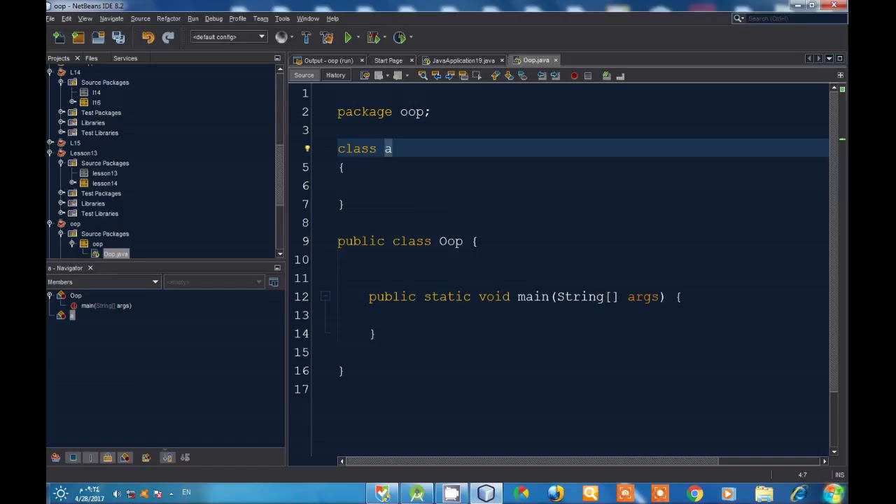 دورة الجافا  الدرس الأول مفاهيم في البرمجة الموجهة Object Oriented Program