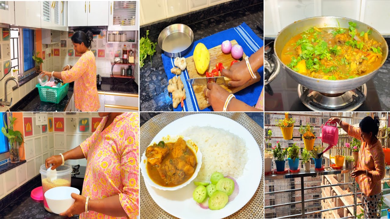 প্রতিদিন একই সংসারের কাজ করতে মাঝে মাঝে ভালো লাগে না| চিকেন কি ভাবে রান্না করলাম ||😋