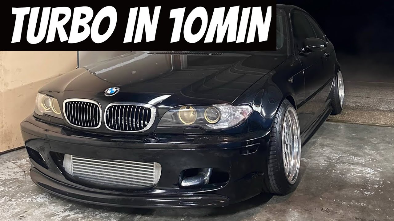 HOW TO TURBO A BMW E46! START TO FINISH IN 10 MINUTES!