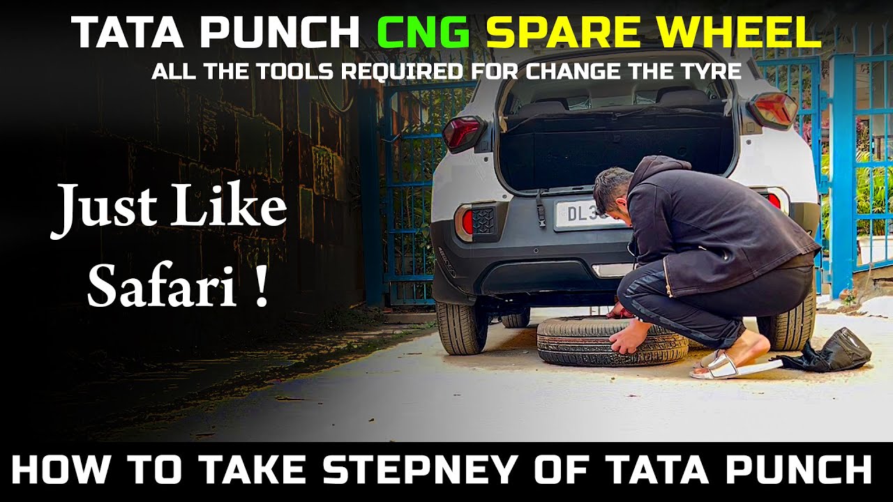 Tata Punch CNG - How to Remove Spare Tire (Stepney) | Easy Step-by-Step Guide