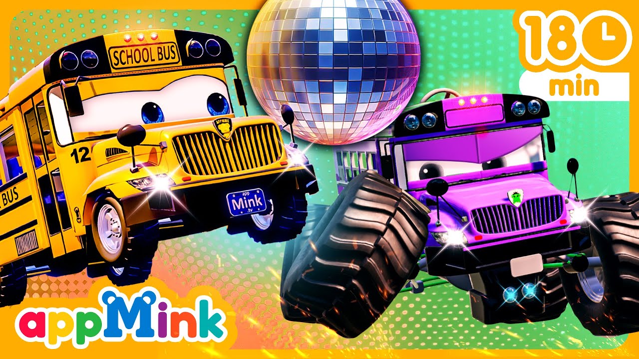 🚌💥🏁 Bus Battle! 😈🚍 Evil Bus 🆚 vs. School Bus Compilation 🏫🚌🎬 #appmink #nurseryrhymes
