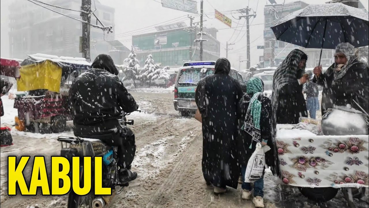 Life in Kabul During First Snow ❄️ | Afghanistan Capital Walking Tour 4K