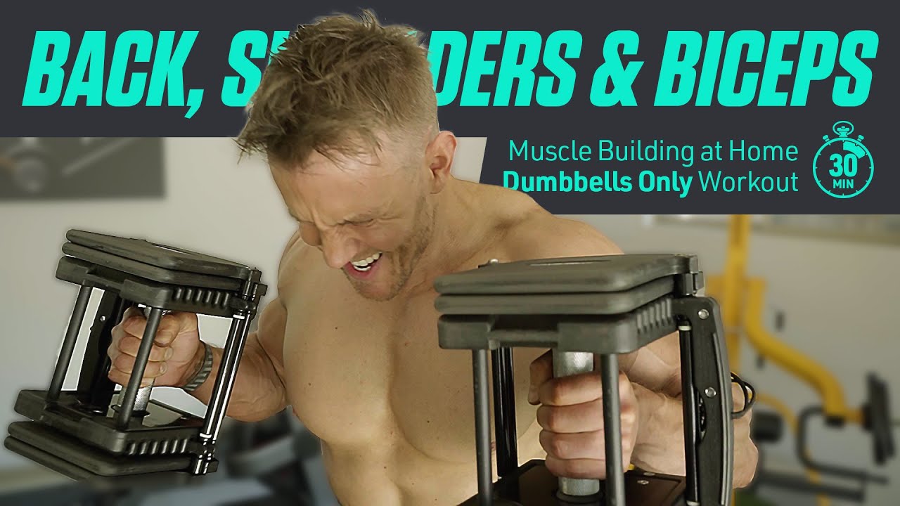 Strength Training at Home Part 2 | Back/Rear Delts/Biceps Workout | DUMBBELLS ONLY | 30 Minutes