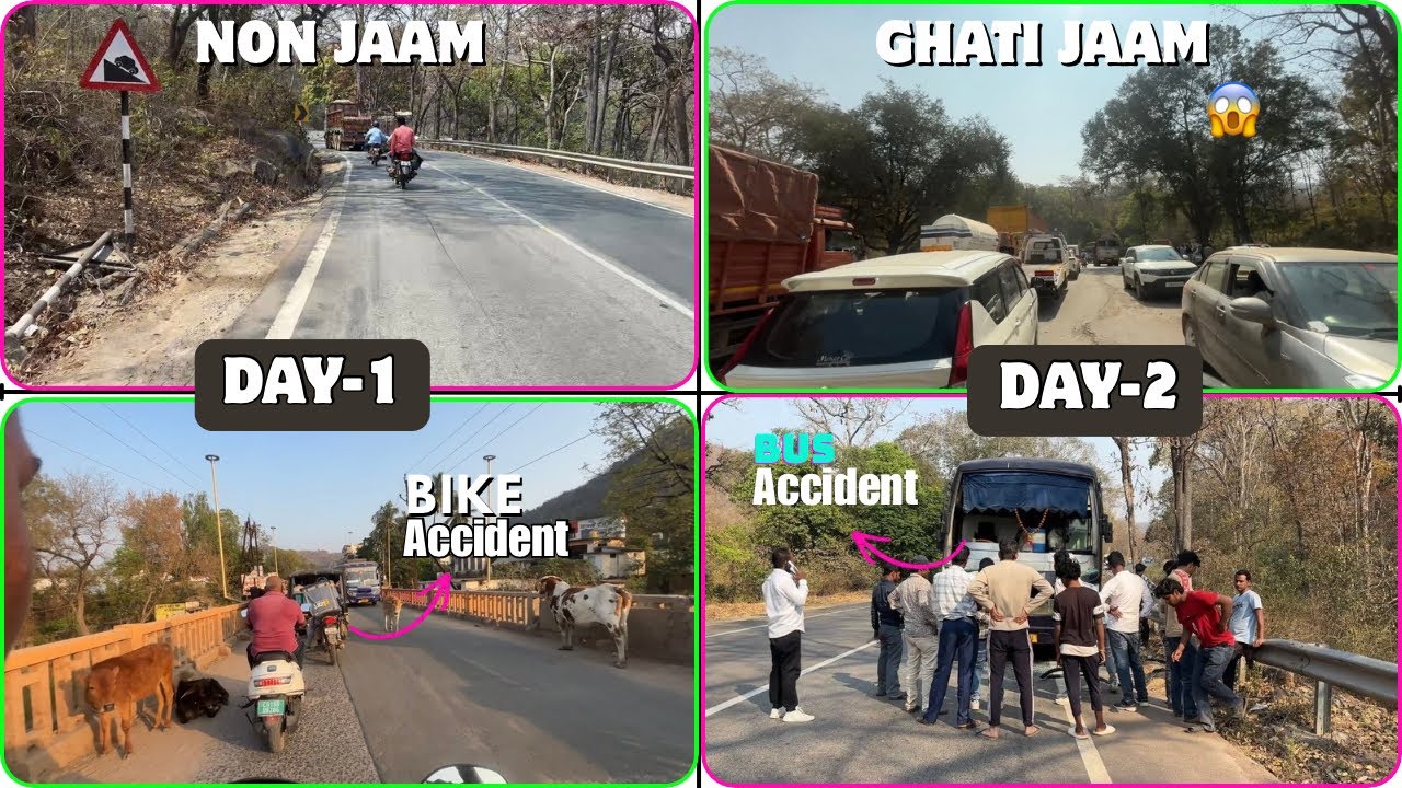 2 din mere sath kya kya huaa vlog-#100 ( bus accident😭+ ghati jaam😱)