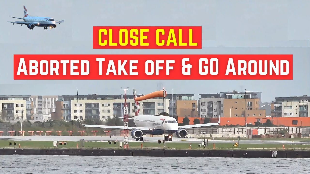 Close Call on the Runway: Aborted Takeoff & GO Around #viral #aviation #planespotting