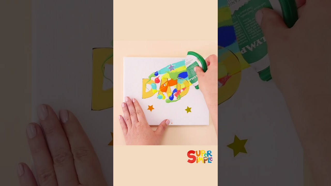 Cool Father's Day Craft Idea! #fathersday #artsandcrafts #stencilart #shorts