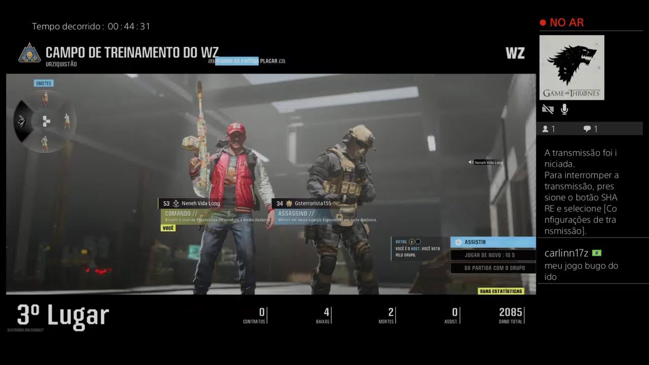 Transmiss&atilde;o ao vivo do PS4 de NenehVidaLong