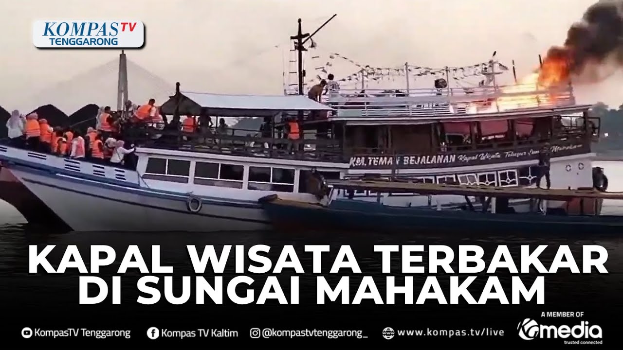 Kapal Wisata Terbakar di Sungai Mahakam, Enam Puluh Delapan Penumpang Dilaporkan Selamat