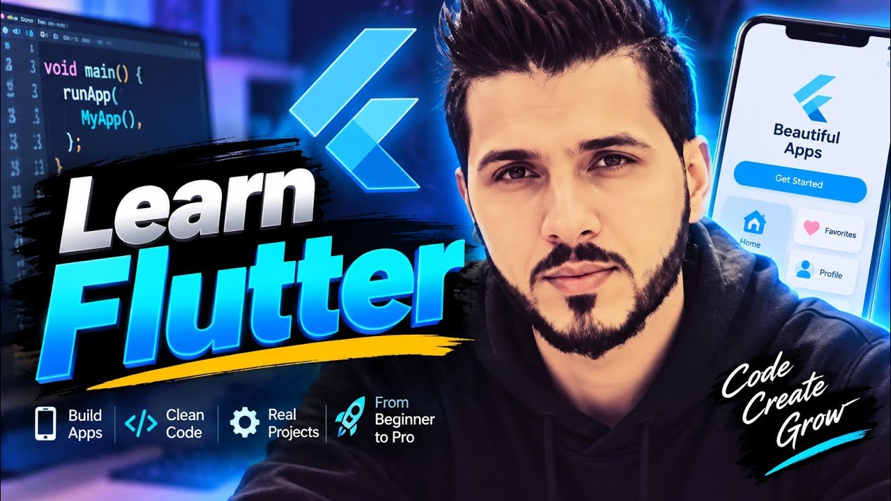 تعلم الفلاتر بأبسط طريقة،سبب اختياري للفلاتر لبرمجة تطبيقات الموبايل ||Flutter Course 2023