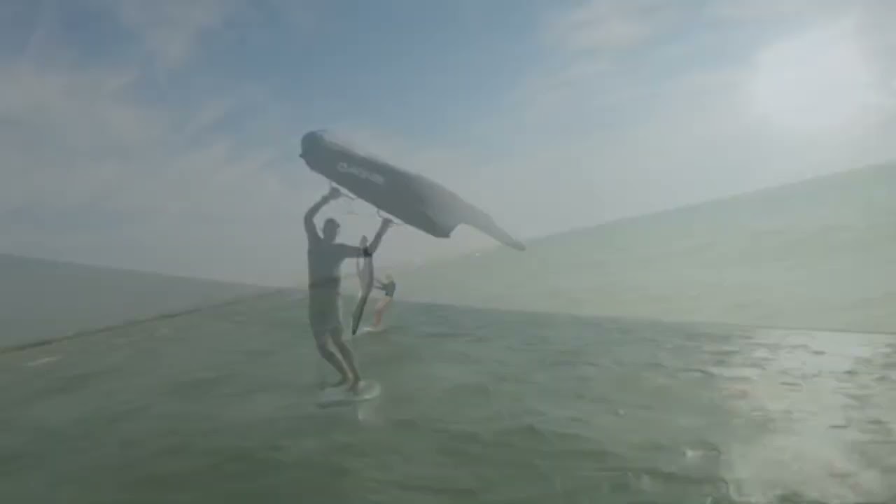 Nice evening testing the new Dakine cyclone 5m