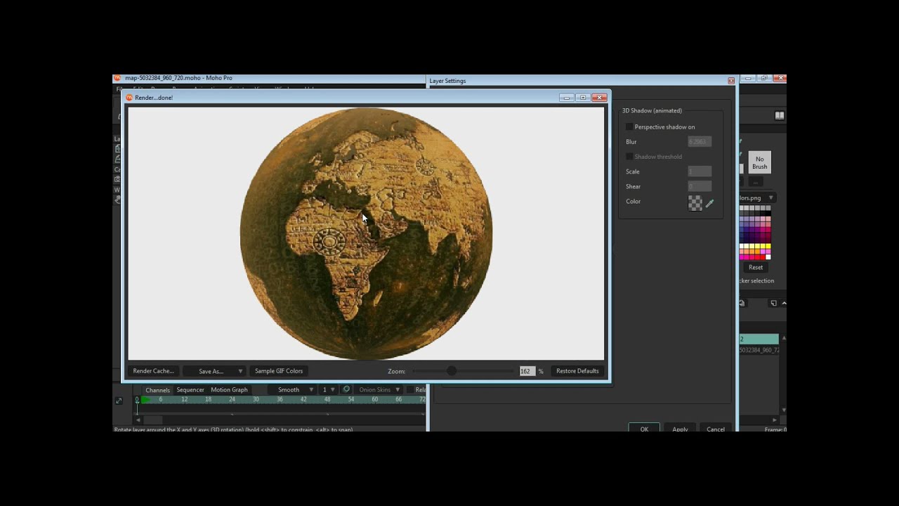 How to Make Earth 3D By MOHO PRO 13.5