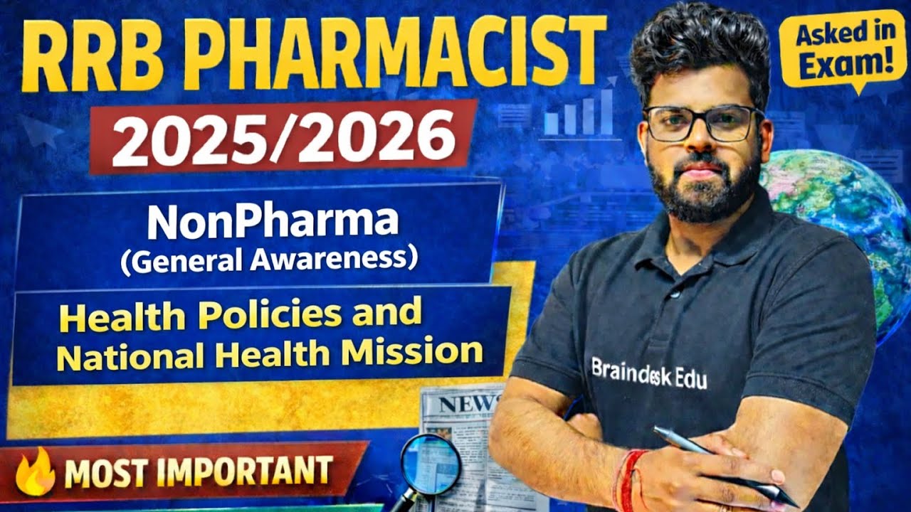 RRB Pharmacist 2025/2026 | Health Policies & National Health Mission🔥 | Most Important Questions