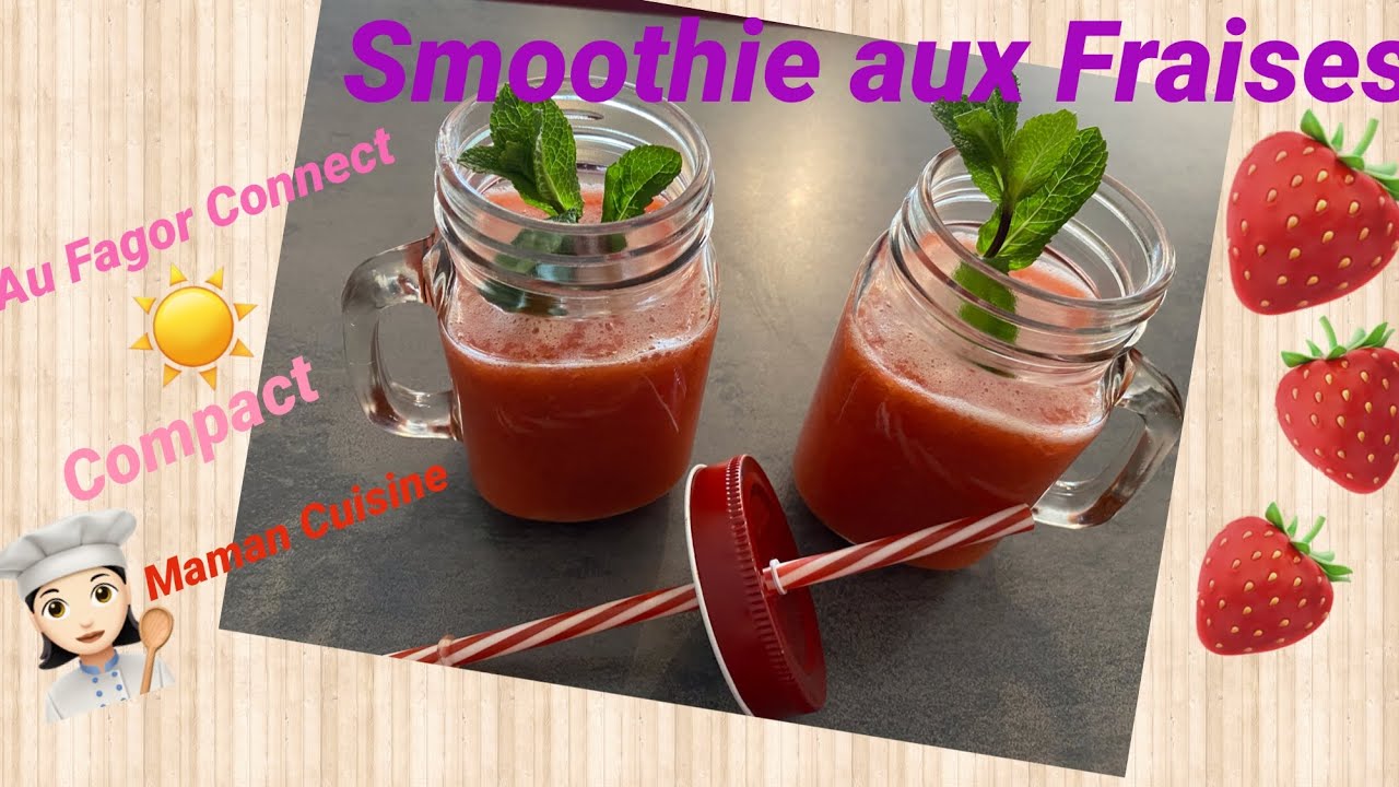 Smoothie aux Fraise Au Fagor Connect & Compact