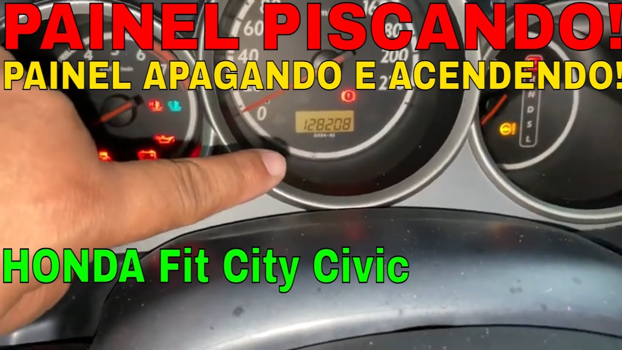 HONDA FIT CITY CIVIC COM PAINEL PISCANDO APAGANDO E ACENDENDO TODA ILUMINAÇÃO/COMO TROCAR O PAINEL?