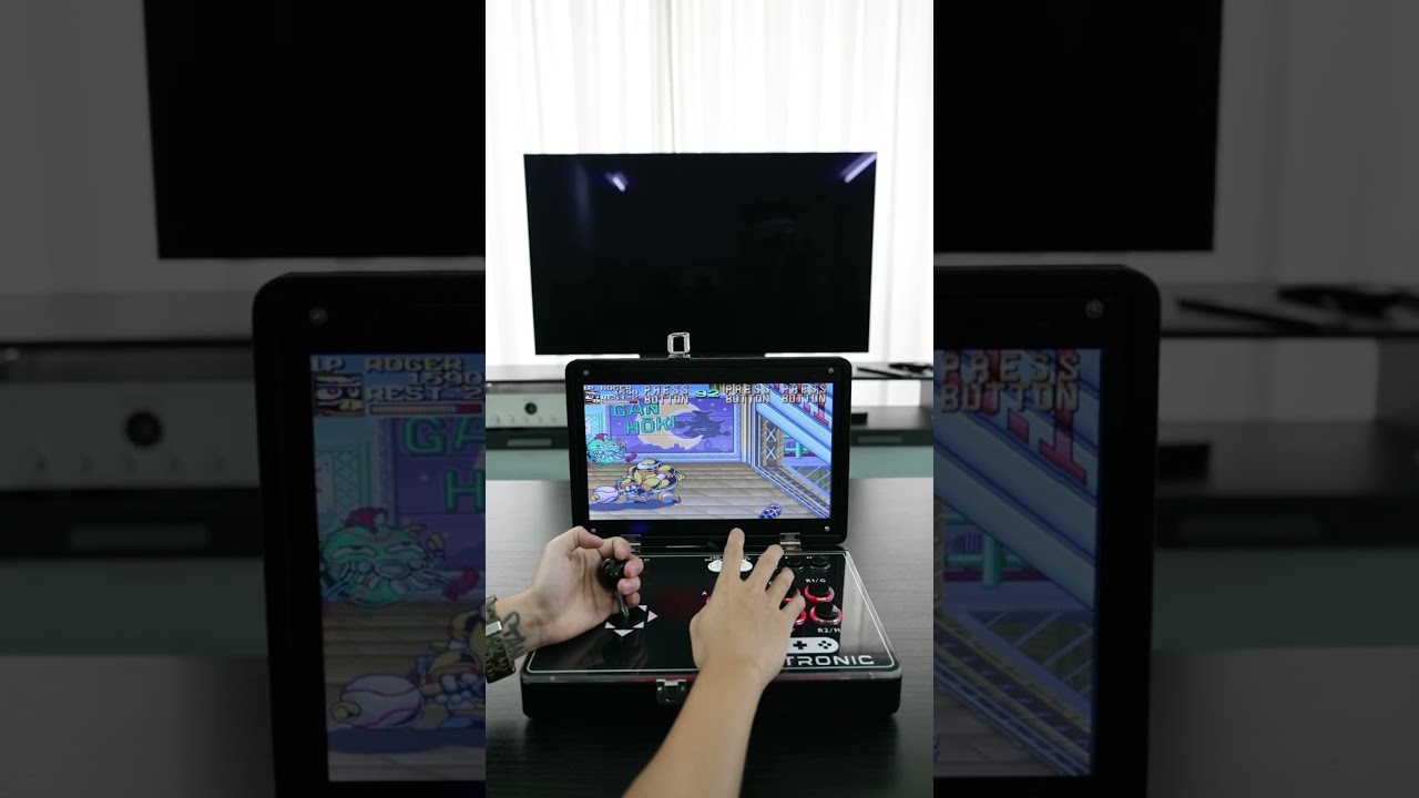 🎮 14-inch portable arcade, 5000 classic games, foldable design for endless retro fun anywhere!