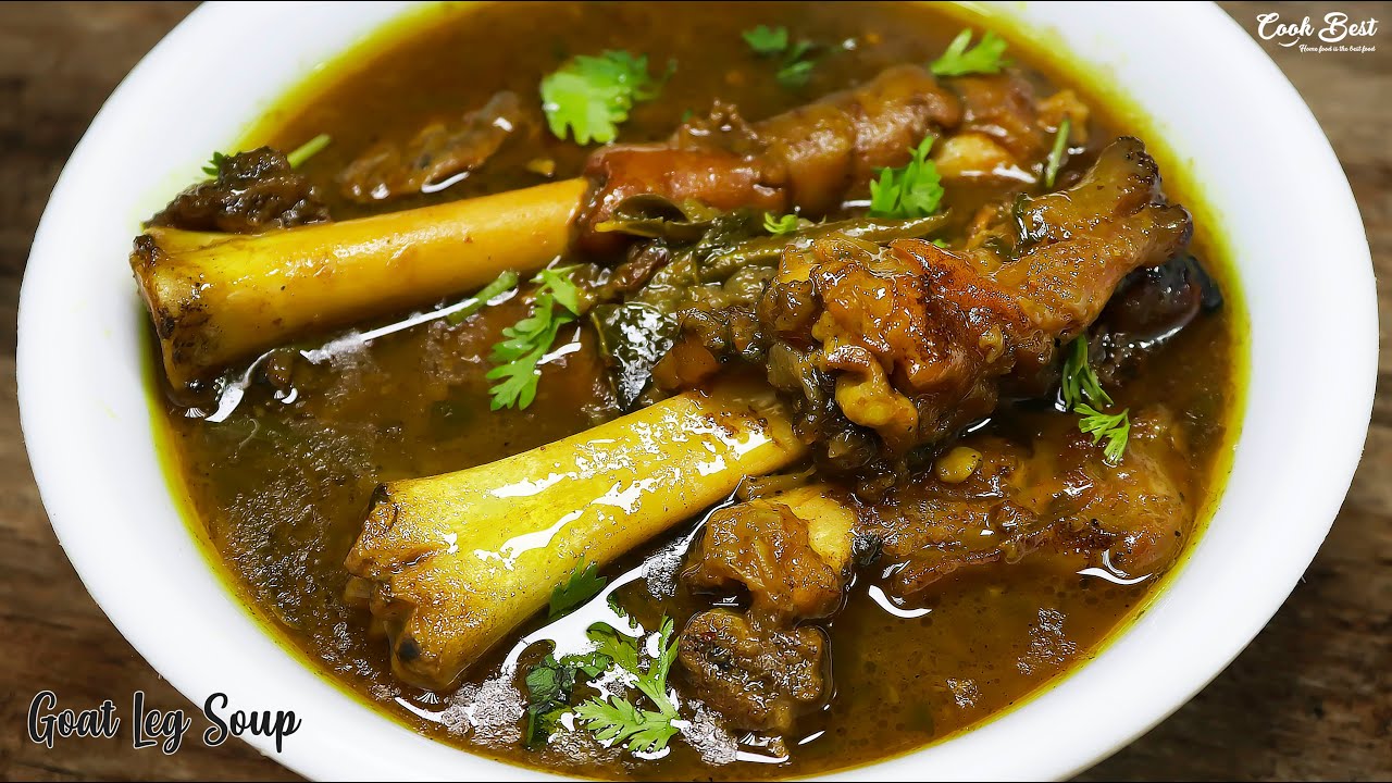 Goat Leg Soup Recipe | Healthy Goat Feed Soup | Mutton Paya Soup | Cook Best