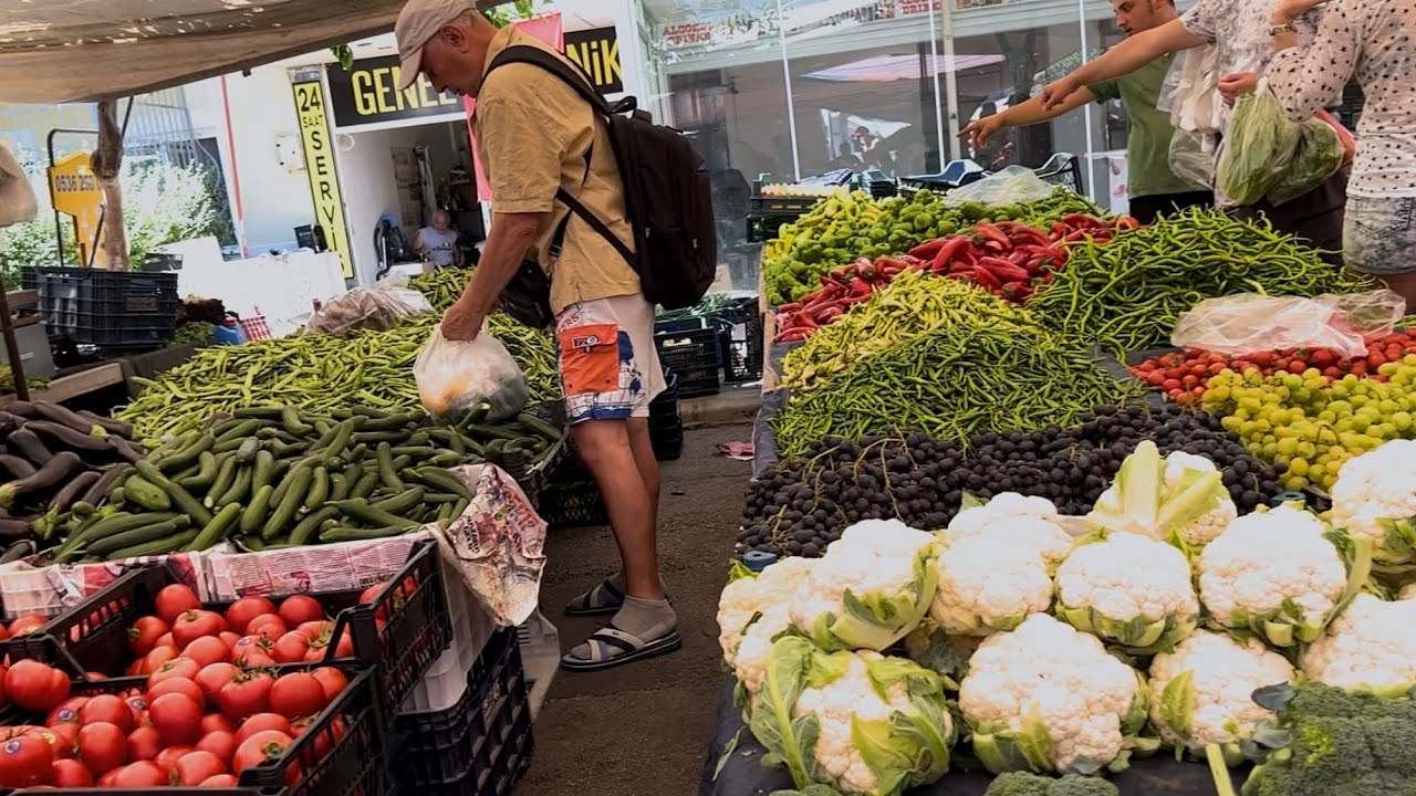 Alanya Bazaar. Tosmur 06.07.2023 Prices overview.