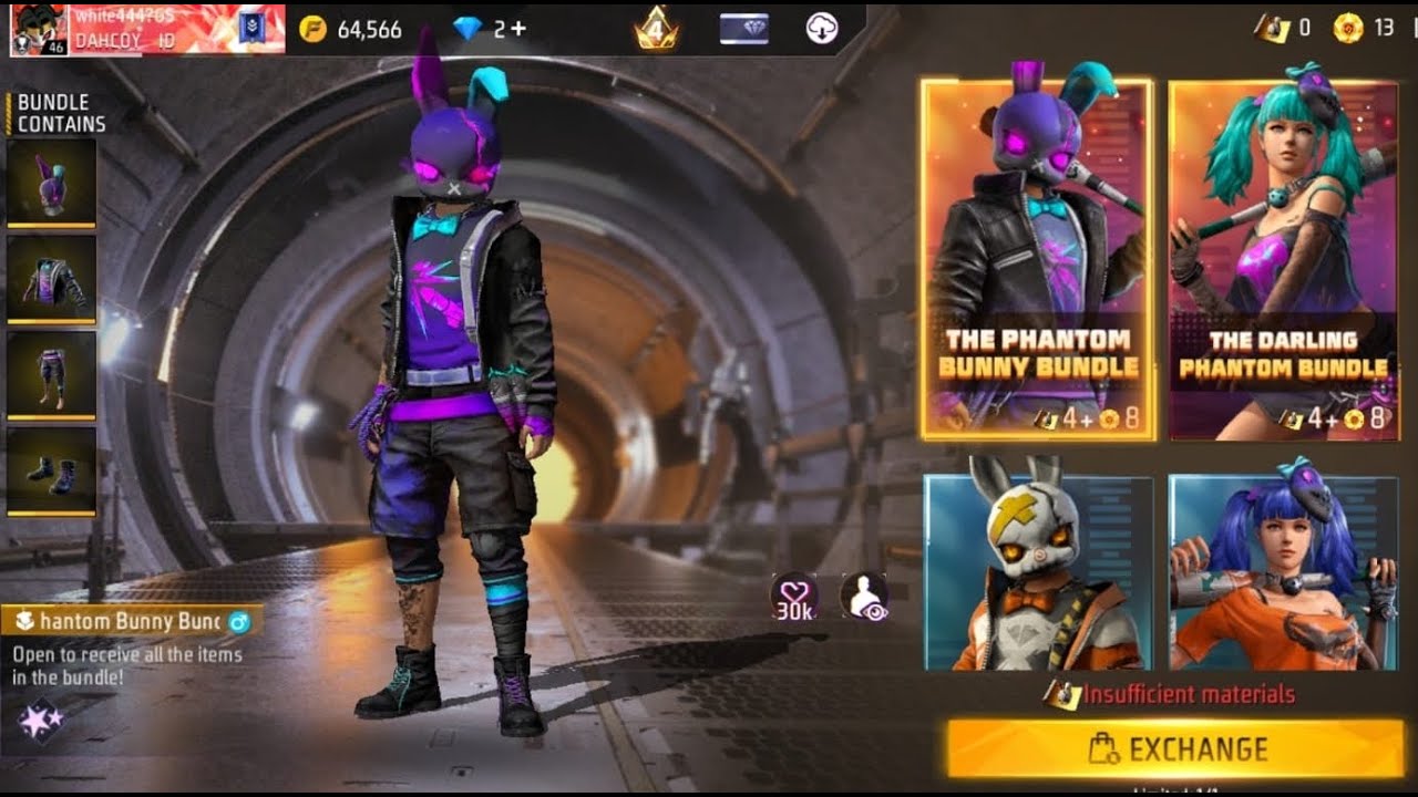 🔴Live Update Old All Bunny Bundle 😱 Special The Phantom Bunny Bundle || Garena Free Fire