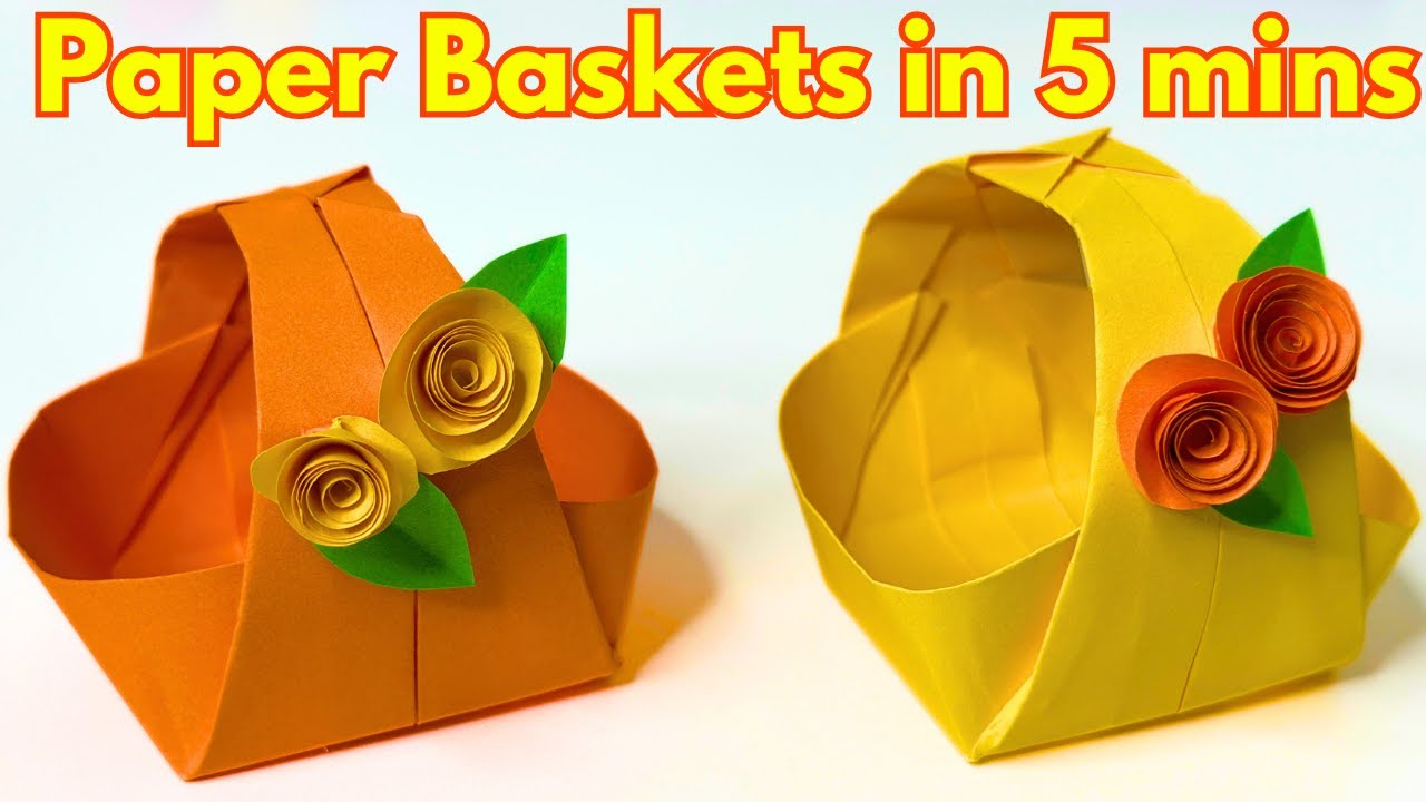 Simple Paper Basket Making - DIY Basket- Easy and Beautiful Paper Craft