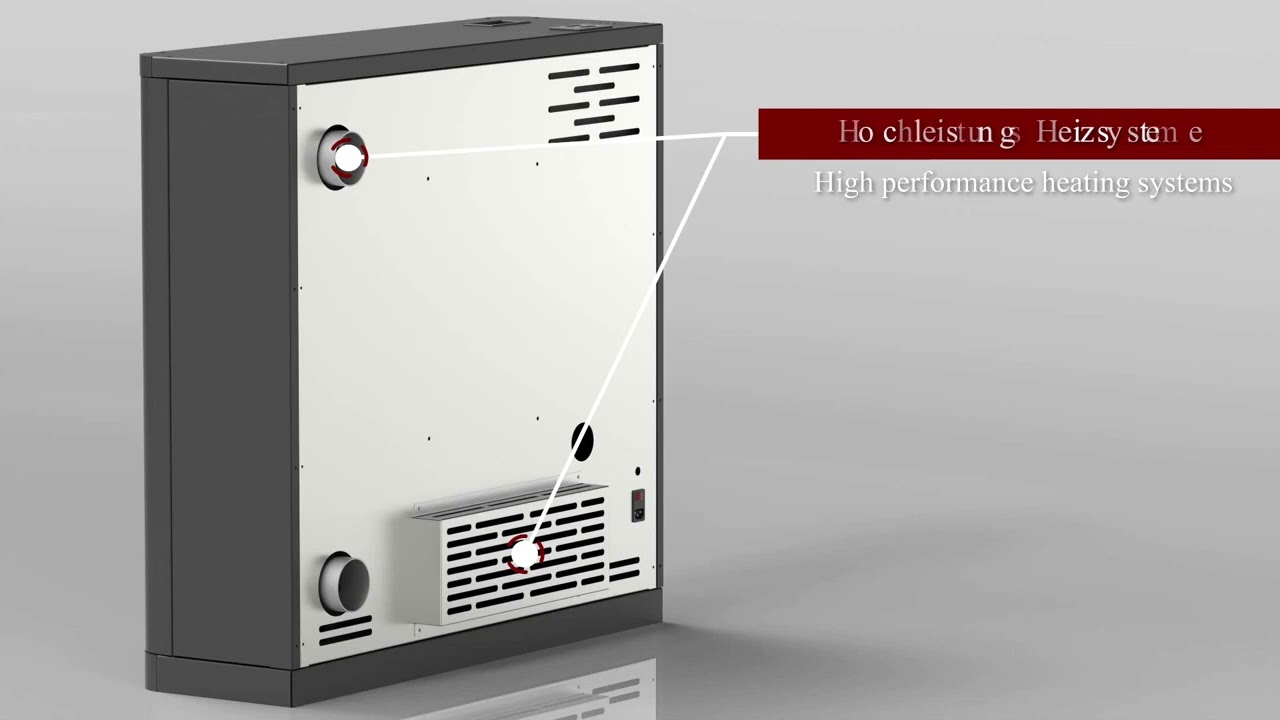 Semineu pe peleti Mareli AURORA 10kW cu aer cald si doua ventilatoare