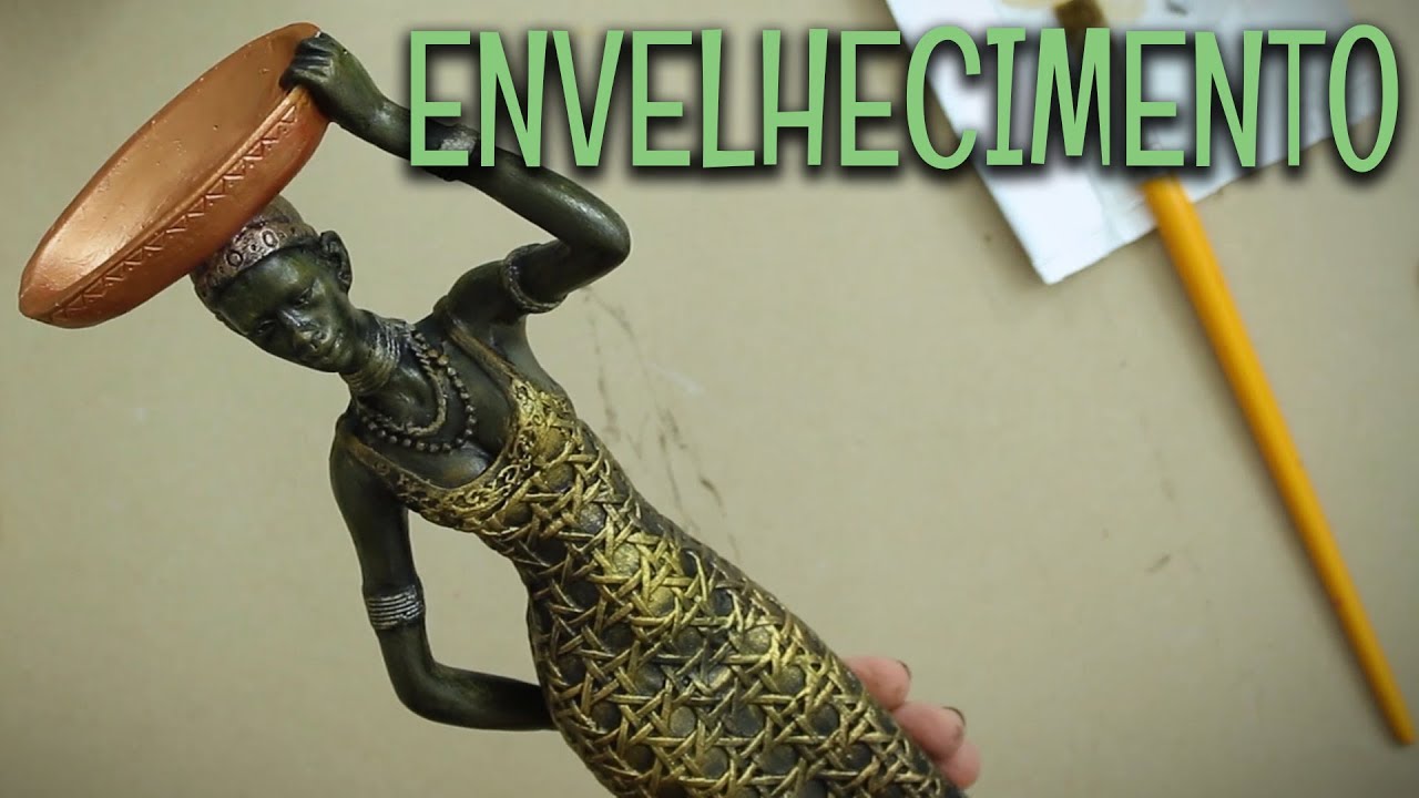ENVELHECIMENTO NO GESSO COM A PÁTINA CERA DA ACRILEX!! ‹ Iolane Caron ›
