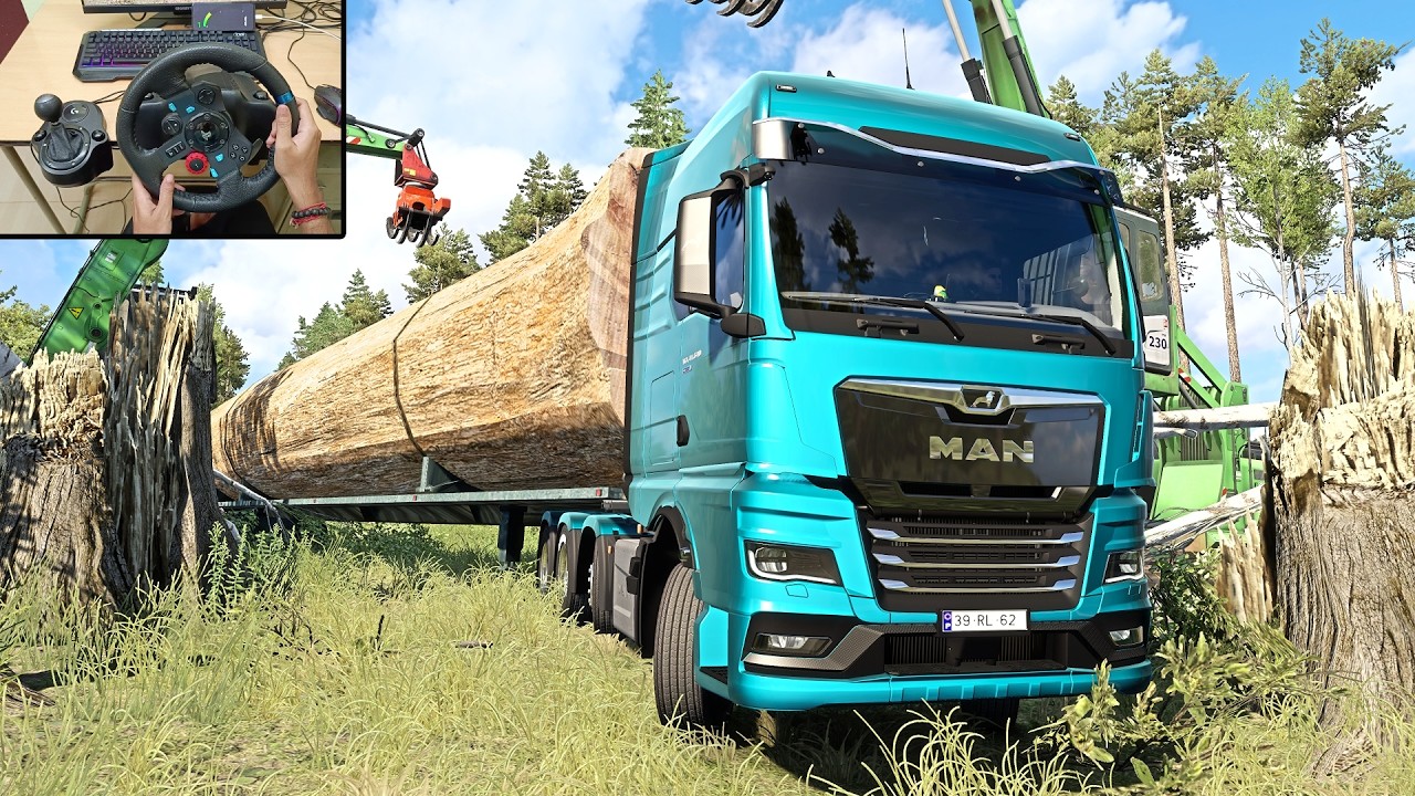Realistic MAN TGX Through Deforested roads of Finland 🇫🇮 | ETS2 | Logitech G29 Setup