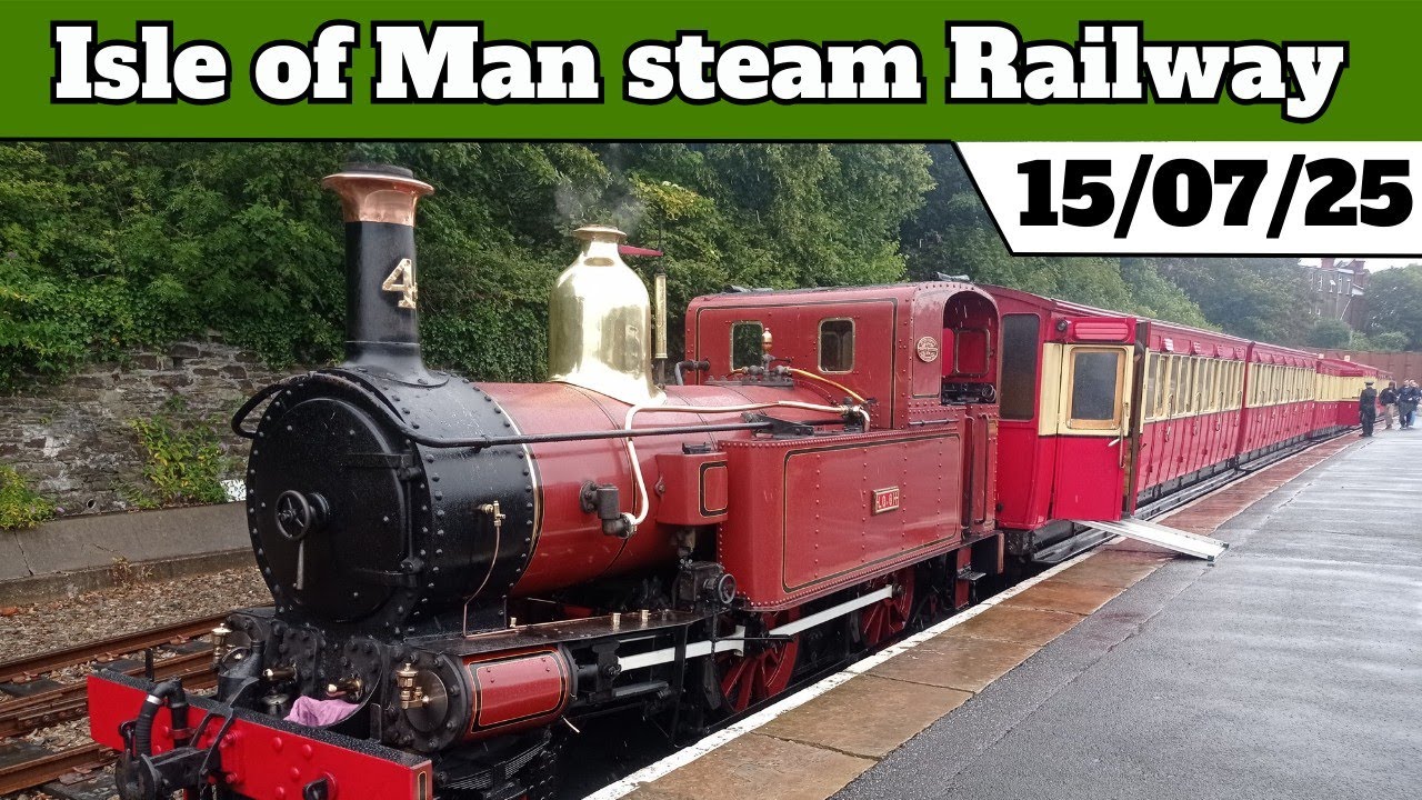 Isle of Man steam Railway trainspotting | Journey from Douglas to Port Erin by steam locomotives